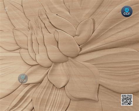 Wood Wall Art Lotus Stl Model Cnc Router Carving Artcam File Wall Sculpture Wood Carving 3d