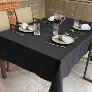 Toalha De Mesa Oxford Lisa Para Cadeiras Preto Leroy Merlin