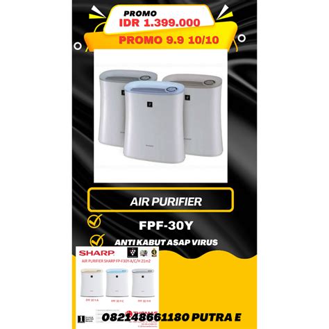 Jual Air Purifier Penjernih Udara Sharp Fp F Y Fpf Y Kota Pontianak