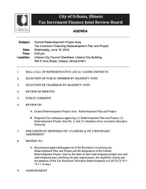 Fillable Online Urbanaillinois Agenda And Packet City Of