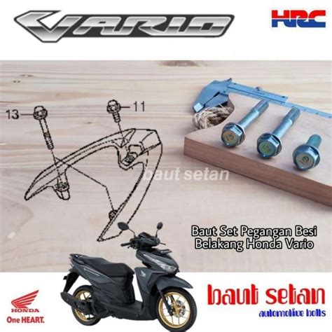 Jual Baut Behel Vario 125 150 Baut Set Behel Belakang Vario Original