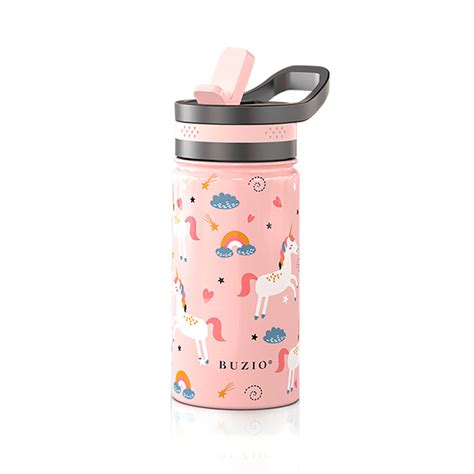 Insulated Straw Water Bottle for Kids for School | Buzio Bottle