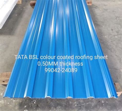 BLUE WHITE GALVANISED Tata Steel Color Coated Profile Sheet At Rs 107