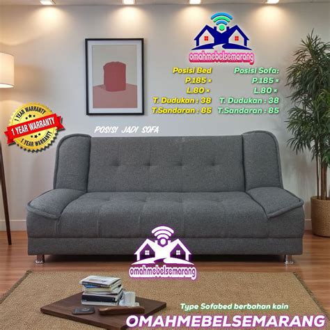 jual sofabed kursi santai recliner bahan kain trisaka  sofa jadi bed