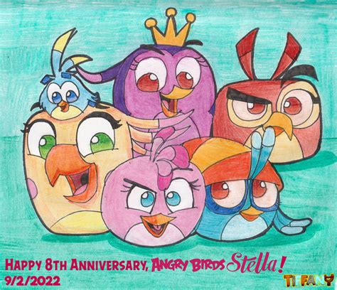 Happy 8th Anniversary Angry Birds Stella By Angrybirdstiff On Deviantart