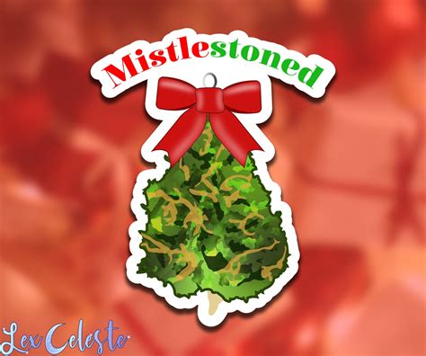 Funny Stoner Stickers Holiday Gag Gifts Cute Weed Stickers - Etsy