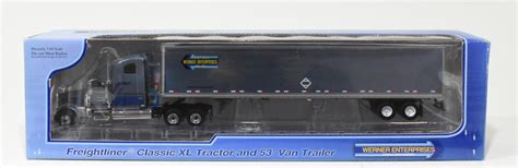 1 64 Freightliner Classic Xl Tractor And 53 Werner Enterprises Van Trailer Dalton S Farm Toys