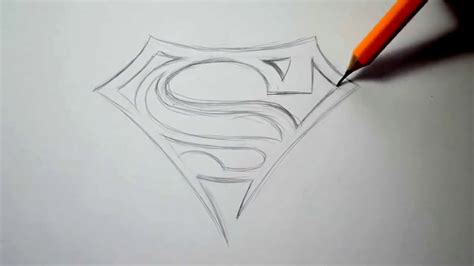 Superman Symbol Drawing at PaintingValley.com | Explore collection of ...