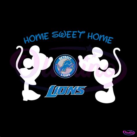 Mickey Minnie Home Sweet Home Detroit Lions SVG