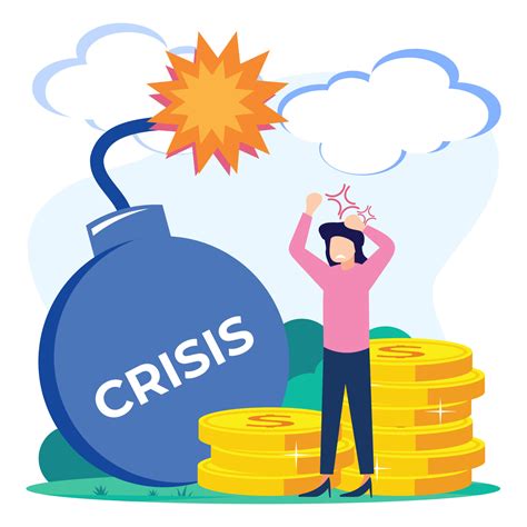 ilustración vector gráfico dibujos animados personaje de crisis
