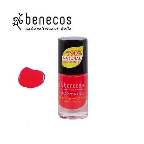 Vernis à ongles vegan Rouge Flashy 5ml Benecos Belvibio