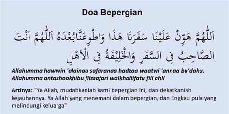 Doa Perjalanan Jauh Arab Latin Lengkap Dengan Artinya