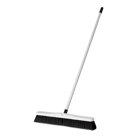 Hygiene Platform Broom 600mm Complete With Fibreglass Handle Black