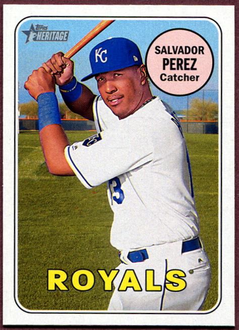 Topps Heritage Salvador Perez Baseball Card Kansas City Royals