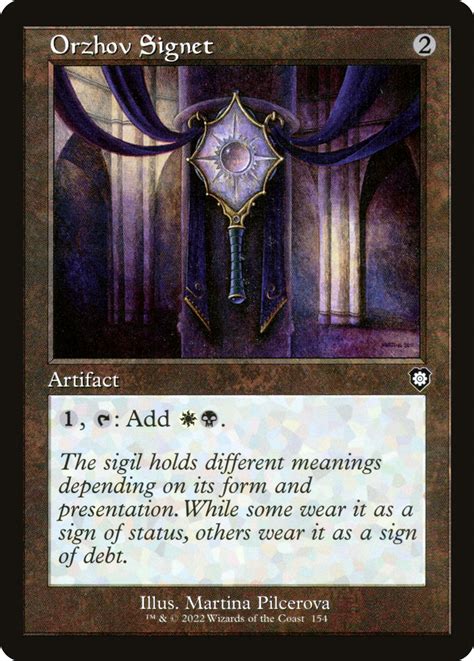 Orzhov Signet · The Brothers War Commander Brc 154 · Scryfall Magic