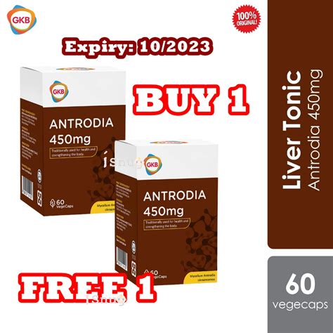 BUY 1 FREE 1 GKB Antrodia Liver Tonic 60 S Exp 10 2023 Shopee