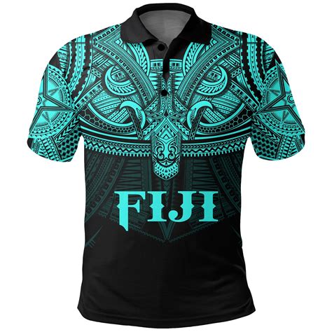 Aio Pride Fiji Blue Polo Shirt Polynesian Aio Pride Blue Polo