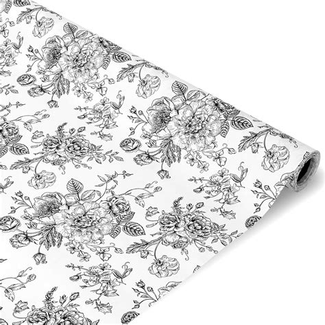 Amazon JarThenaAMCS Floral Wrapping Paper Mini Roll 17in X 32 8Ft