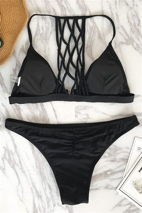 City Night Solid Bikini Set