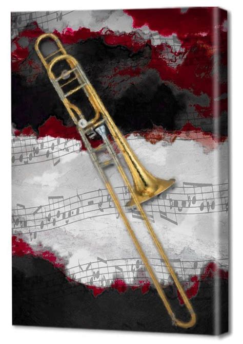 Jazz Trombone by Scott J. Menaul - Graphic Art on Canvas | Trombone art ...