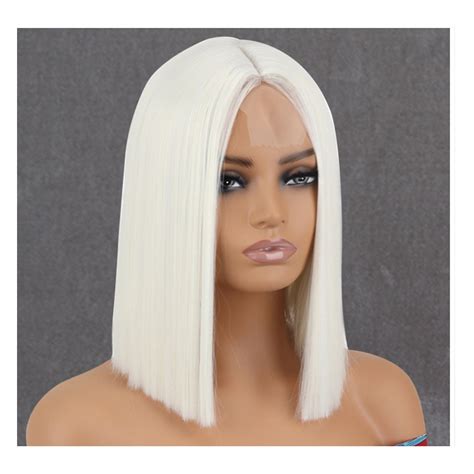 Platinum Bob Wig Short Bob Wig For Women Platinum Blonde Natural