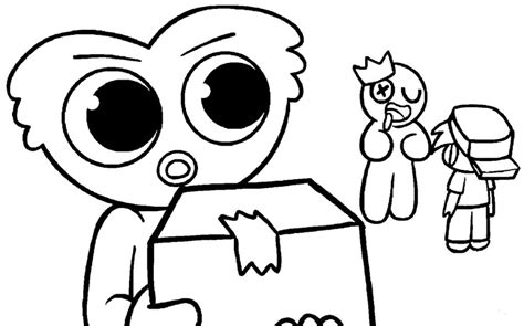 Coloring Pages Rainbow Friends Poppy Playtime FNF Coloring Pages