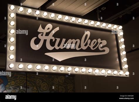 Humber vintage antique illuminated signs on display at Coventry ...