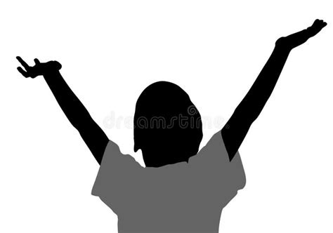 Boy Hands Up Silhouette Stock Illustrations 296 Boy Hands Up