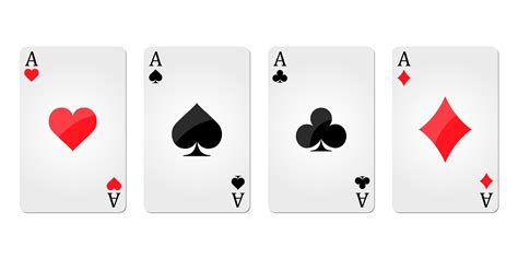 Ace cards in a row 1269691 Vector Art at Vecteezy