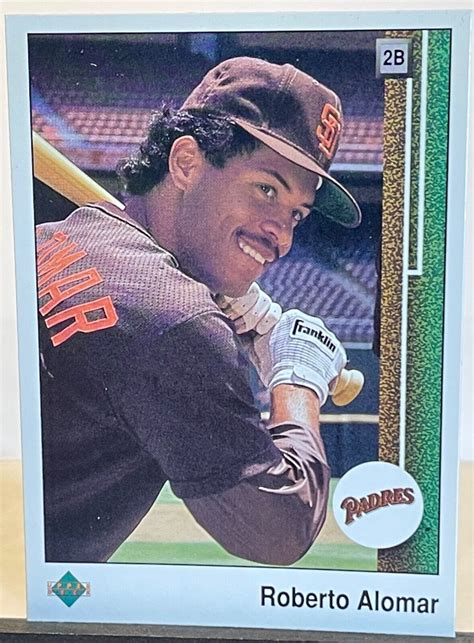 1989 Upper Deck Baseball Roberto Alomar Rookie Card Rc San Diego Padres