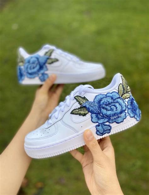 Embroidered Custom Air Force Low Blue Rose Af Customized Etsy Uk