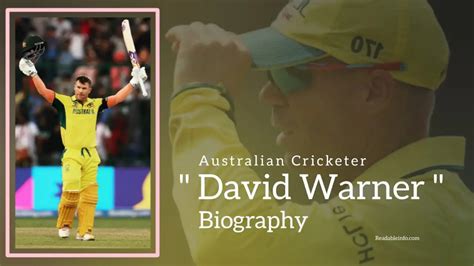 David Warner Biography Australian Cricketer Readableinfo