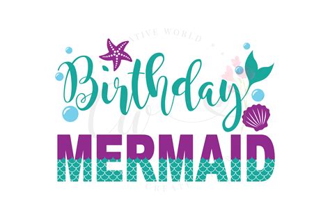 Birthday Mermaid SVG | Mermaid SVG | Mermaid Birthday Girl