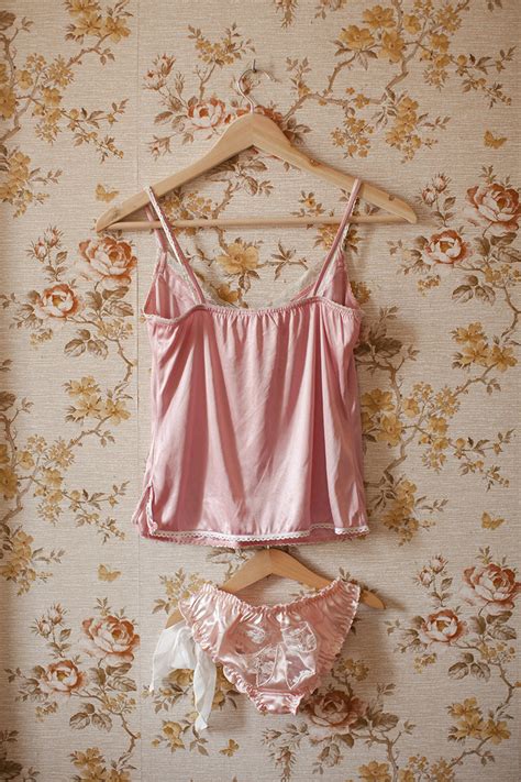 Romantic Pink Satin Camisole And Knickers — Vivienne Mok Photography