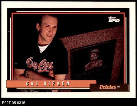 1992 Topps #40 Cal Ripken Jr. / Lou Gehrig