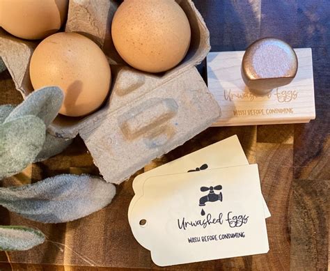 Unwashed Eggs Stamp Egg Carton Stamp Wash Before Consuming Etsy