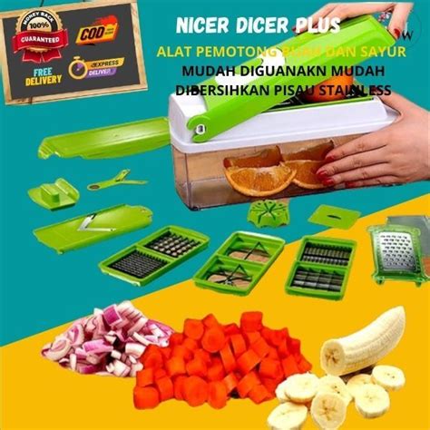 Genius Nicer Dicer Plus Alat Potong Buah Sayur Genius Nicer Dicer Plus