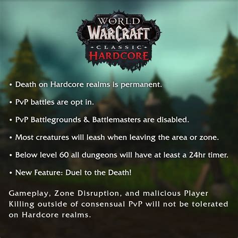 WoW Hardcore Launch Date August 24th