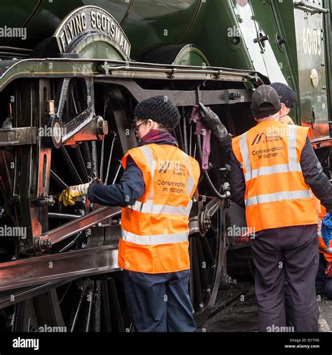 The A3 Steam Engine Flying Scotsman At The National Railway Museum In