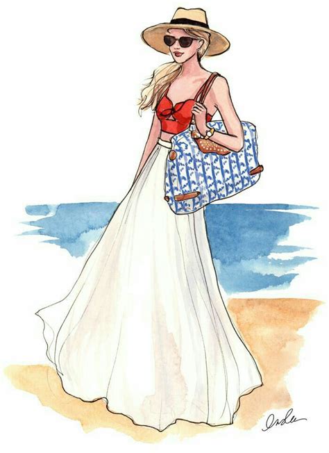 Beach Fashion Fashion Illustration Fashion Art Illustration Fashion Art