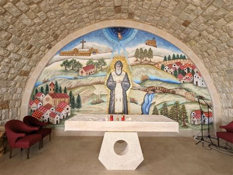 A Stunning St Charbel Statue And Mosaic Faraya Lebanon Rchristianity