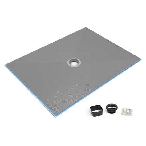 Wedi Fundo Ligno Curbless Shower Pan Base W Center Drain