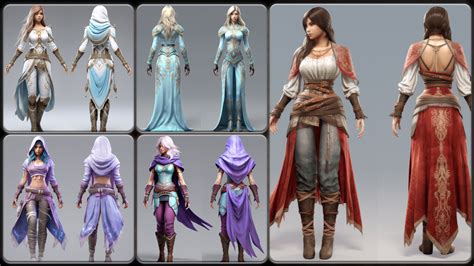 Artstation 200 Feminine Mystic Outfit Reference Pack 4k V164