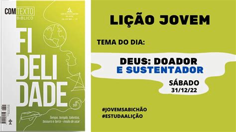 Li O Jovem S Bado Deus Doador E Sustentador