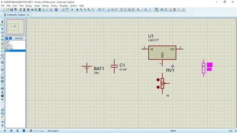 Fuente De Voltaje Regulada Por LM317 Proteus Simulaciones De