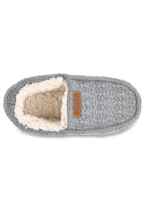 Textured Knit Mocassin Slipper Slippers Onestopplus