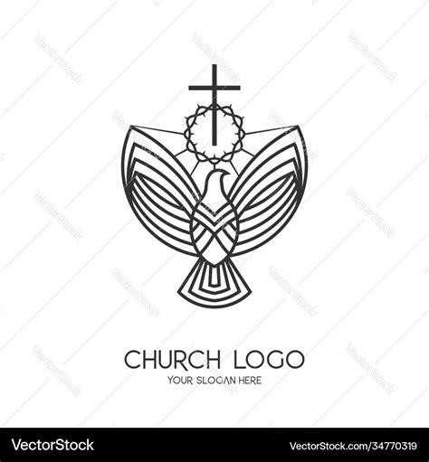 Church Logo Christian Symbols Royalty Free Vector Image