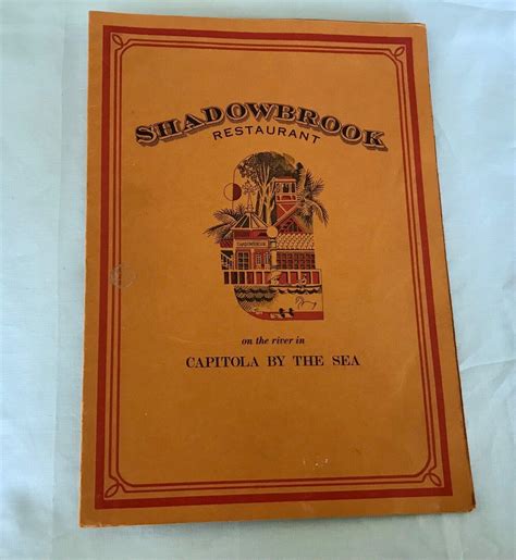 vintage Shadowbrook restaurant menu from the 1970's, new owners early ...