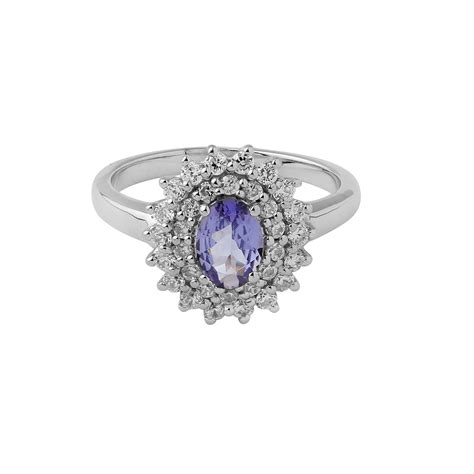 Tanzanite solitaire ring