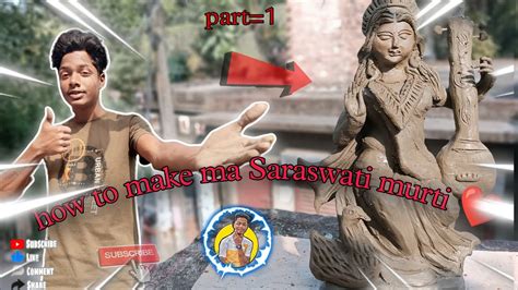 How To Make Ma Saraswati Murti Meking Youtubevairalvideo Clayart